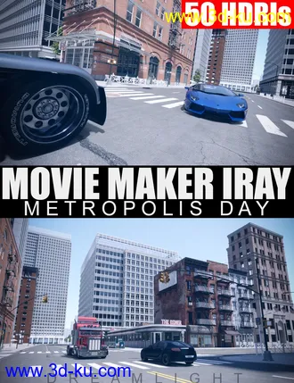 3D打印模型50 HDRIs - Movie Maker Iray - Metropolis Day的图片