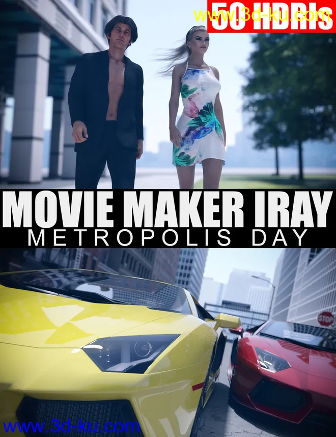 50 HDRIs - Movie Maker Iray - Metropolis Day模型的图片7
