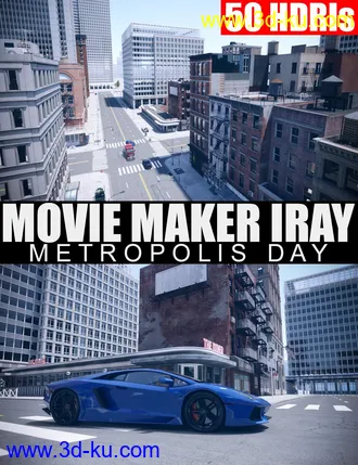 3D打印模型50 HDRIs - Movie Maker Iray - Metropolis Day的图片