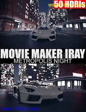 3D打印模型50 HDRIs - Movie Maker Iray - Metropolis Night的图片