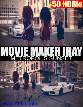 50 HDRIs - Movie Maker Iray - Metropolis Sunset模型的图片1