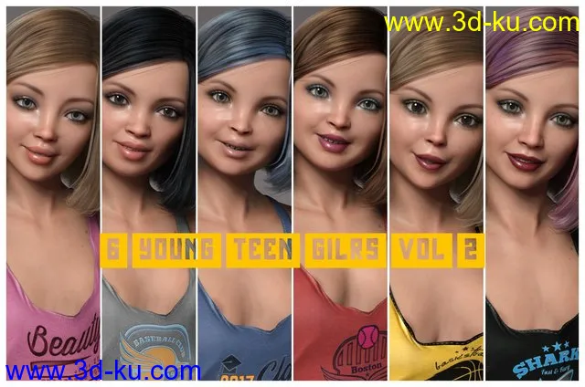 6 Young Teen Girl Character Morphs For G8F Vol 2模型的图片1