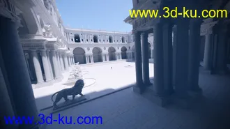 69 HDRIs - Movie Maker Iray - Courtyard Day模型的图片3