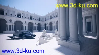 69 HDRIs - Movie Maker Iray - Courtyard Day模型的图片7