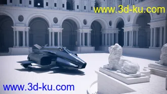 69 HDRIs - Movie Maker Iray - Courtyard Day模型的图片15
