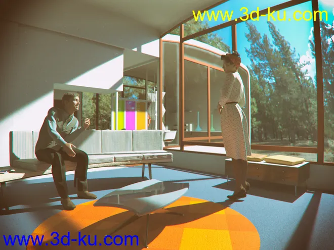 70s Modern House模型的图片2