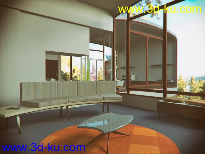 70s Modern House模型的图片3