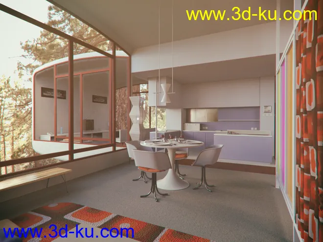 70s Modern House模型的图片4