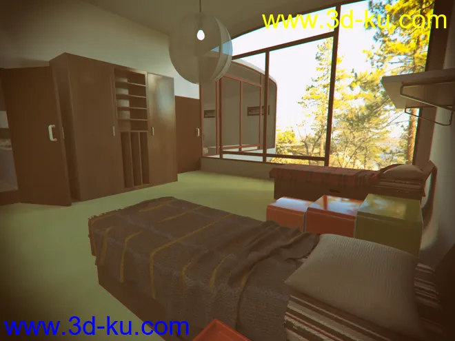 70s Modern House模型的图片5