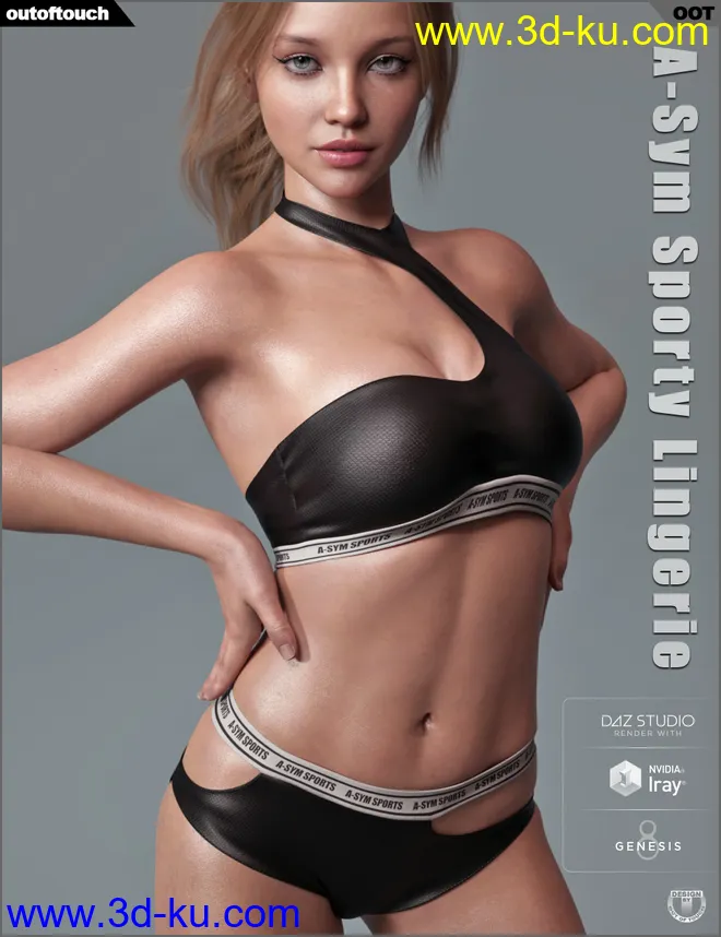 A-Sym Sporty Lingerie for Genesis 8 Female(s)模型的图片1