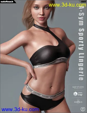 3D打印模型A-Sym Sporty Lingerie for Genesis 8 Female(s)的图片