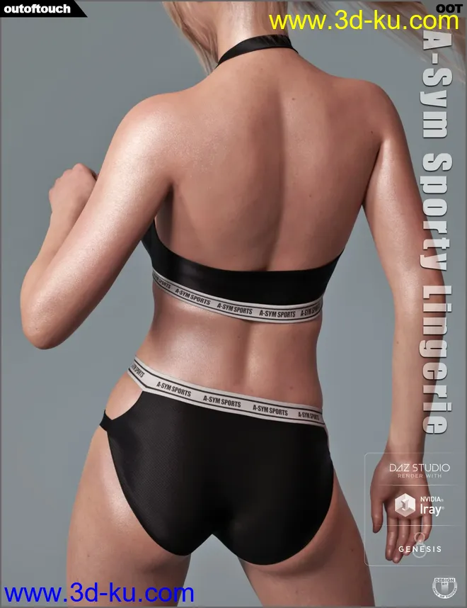 A-Sym Sporty Lingerie for Genesis 8 Female(s)模型的图片3