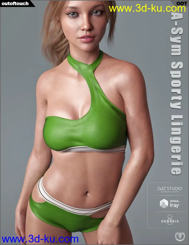 A-Sym Sporty Lingerie for Genesis 8 Female(s)模型的图片5