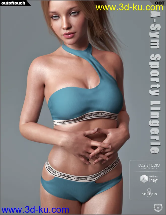 A-Sym Sporty Lingerie for Genesis 8 Female(s)模型的图片6