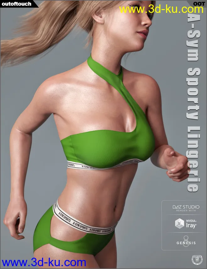 A-Sym Sporty Lingerie for Genesis 8 Female(s)模型的图片8