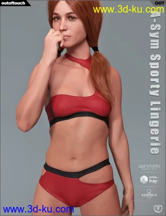 3D打印模型A-Sym Sporty Lingerie for Genesis 8 Female(s)的图片