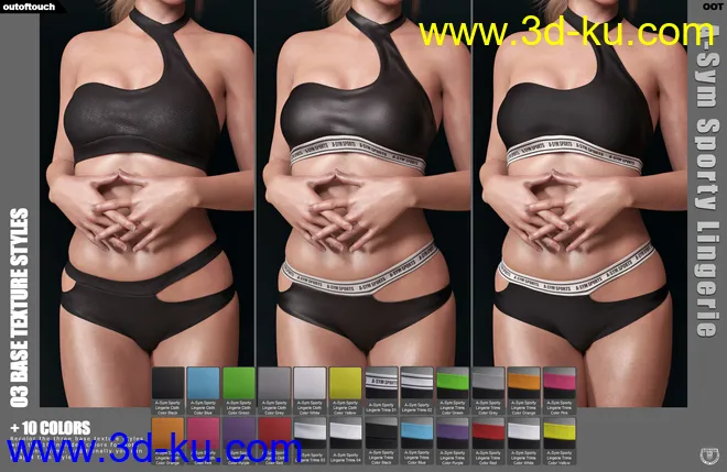 A-Sym Sporty Lingerie for Genesis 8 Female(s)模型的图片11