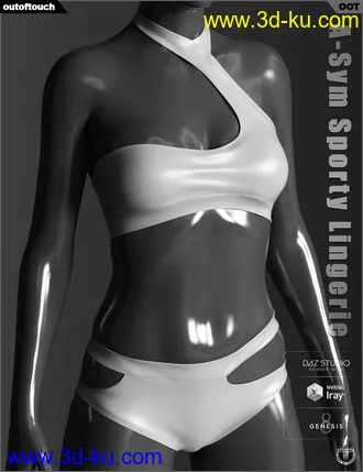 3D打印模型A-Sym Sporty Lingerie for Genesis 8 Female(s)的图片