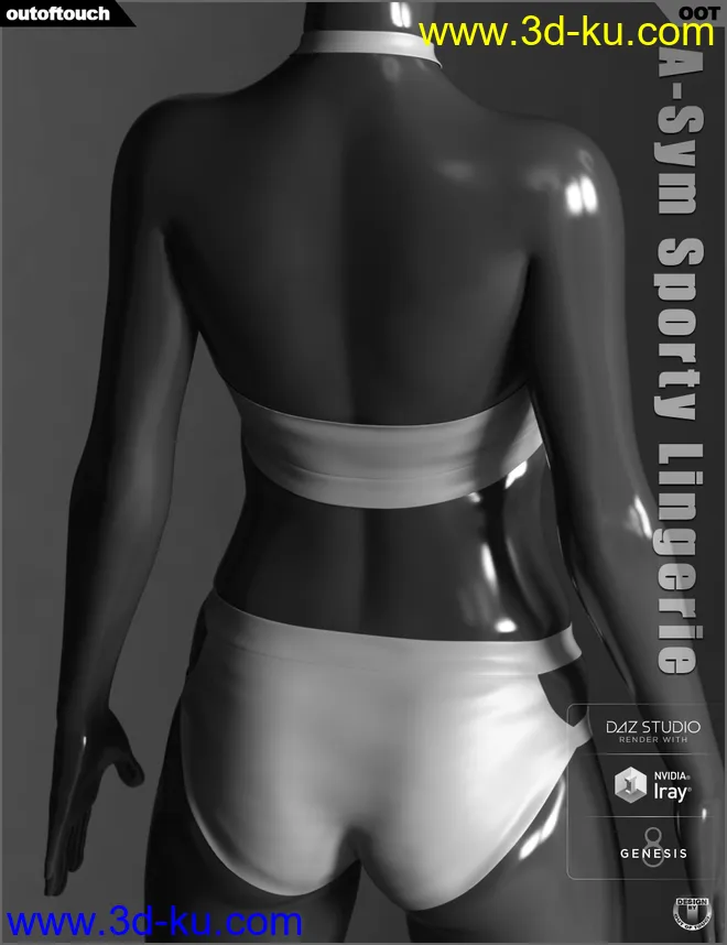 A-Sym Sporty Lingerie for Genesis 8 Female(s)模型的图片13