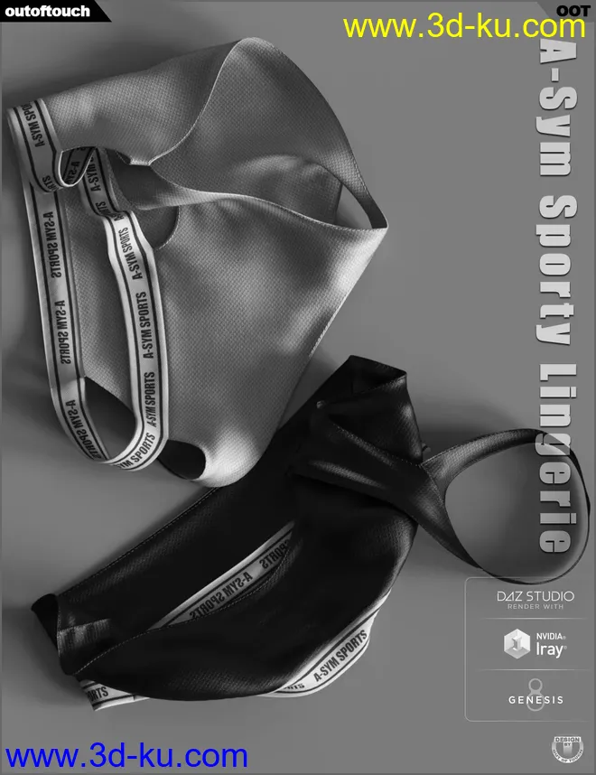 A-Sym Sporty Lingerie for Genesis 8 Female(s)模型的图片14