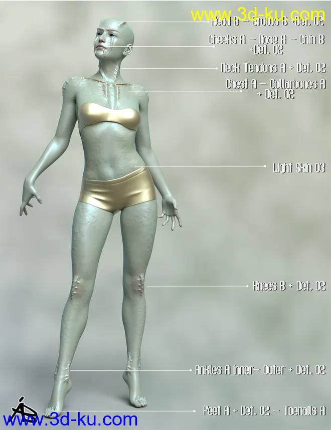 AB Alien HD Details for Genesis 8.1 Female Merchant Resource模型的图片2