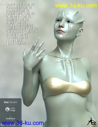 3D打印模型AB Alien HD Details for Genesis 8.1 Female Merchant Resource的图片