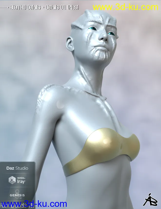 AB Alien HD Details for Genesis 8.1 Female Merchant Resource模型的图片7