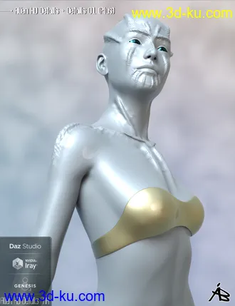 3D打印模型AB Alien HD Details for Genesis 8.1 Female Merchant Resource的图片