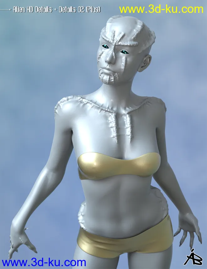 AB Alien HD Details for Genesis 8.1 Female Merchant Resource模型的图片8