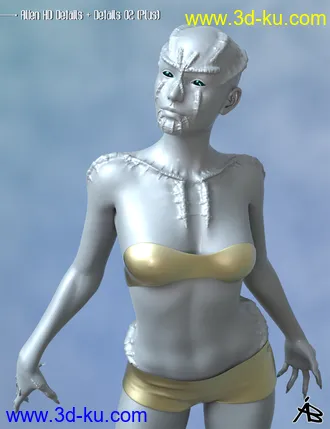 3D打印模型AB Alien HD Details for Genesis 8.1 Female Merchant Resource的图片