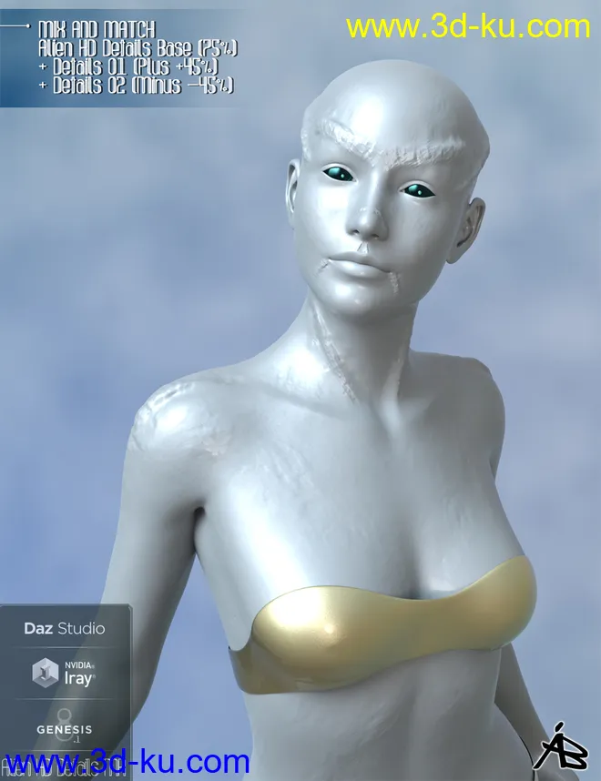 AB Alien HD Details for Genesis 8.1 Female Merchant Resource模型的图片10