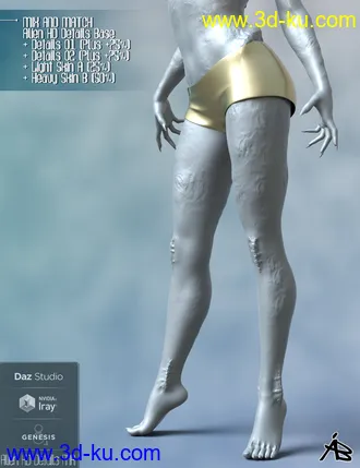 3D打印模型AB Alien HD Details for Genesis 8.1 Female Merchant Resource的图片