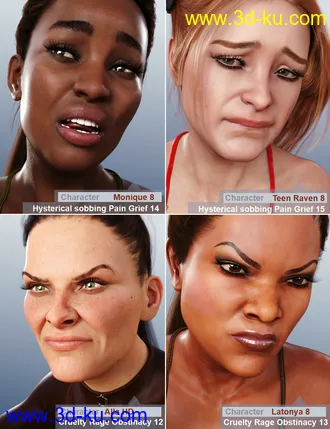 3D打印模型Acting Skills 3 for Genesis 8 and 8.1 Females的图片