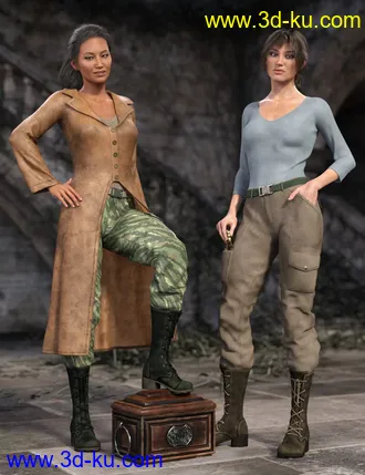 3D打印模型Adventure Hunter Outfit for Genesis 8 and 8.1 Females的图片