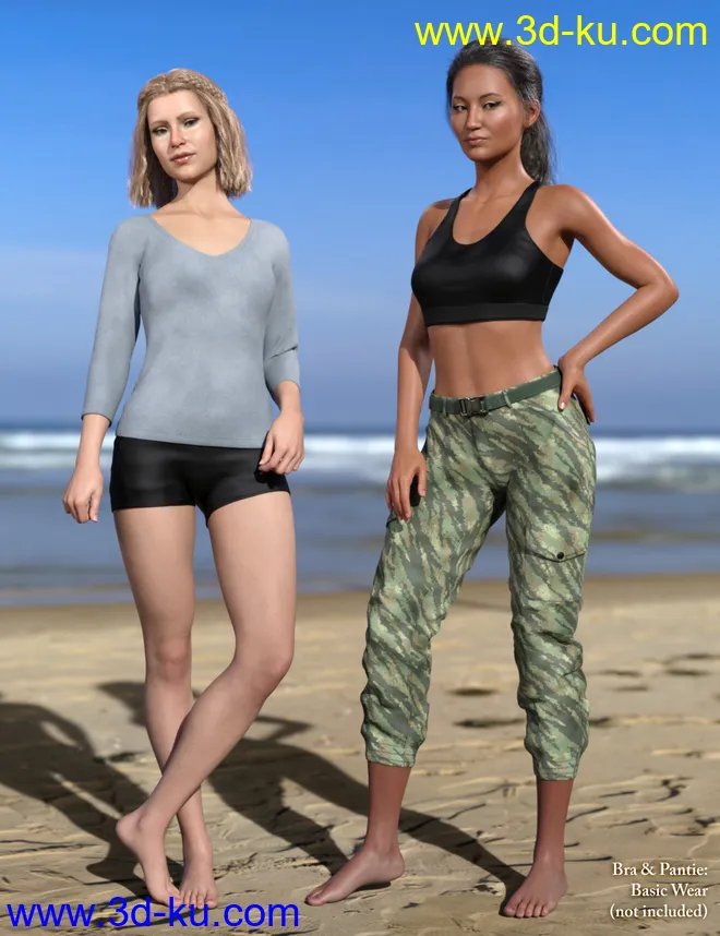 Adventure Hunter Outfit for Genesis 8 and 8.1 Females模型的图片7