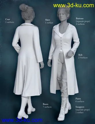 3D打印模型Adventure Hunter Outfit for Genesis 8 and 8.1 Females的图片