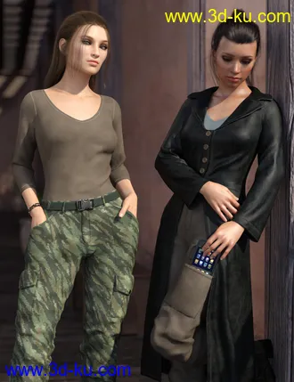 3D打印模型Adventure Hunter Outfit for Genesis 8 and 8.1 Females的图片