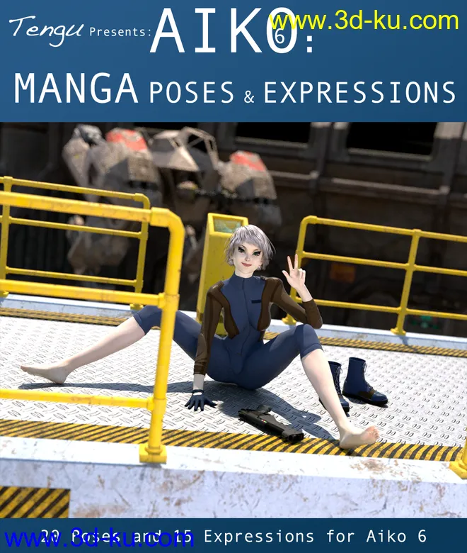 Aiko 6 - Manga Poses & Expressions模型的图片1