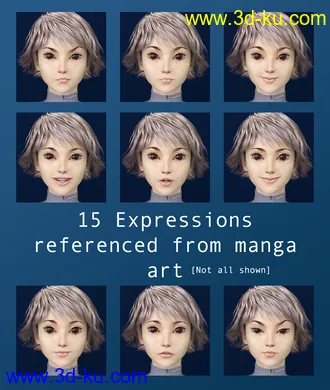 3D打印模型Aiko 6 - Manga Poses & Expressions的图片