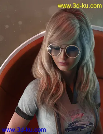 3D打印模型AJC Boogie Roller Girl Outfit and Boombox for Genesis 8 and 8.1 Females的图片
