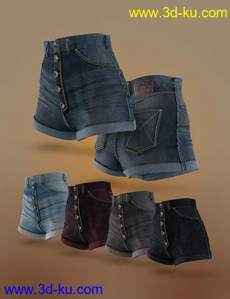 3D打印模型AJC Boogie Roller Girl Outfit and Boombox for Genesis 8 and 8.1 Females的图片