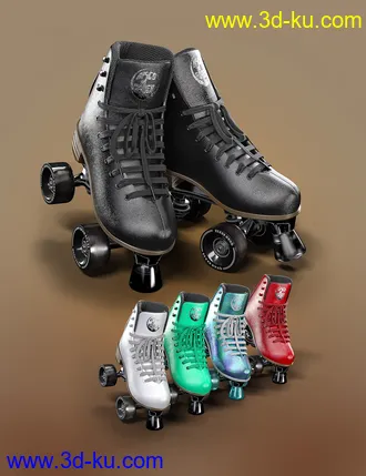 3D打印模型AJC Boogie Roller Girl Outfit and Boombox for Genesis 8 and 8.1 Females的图片