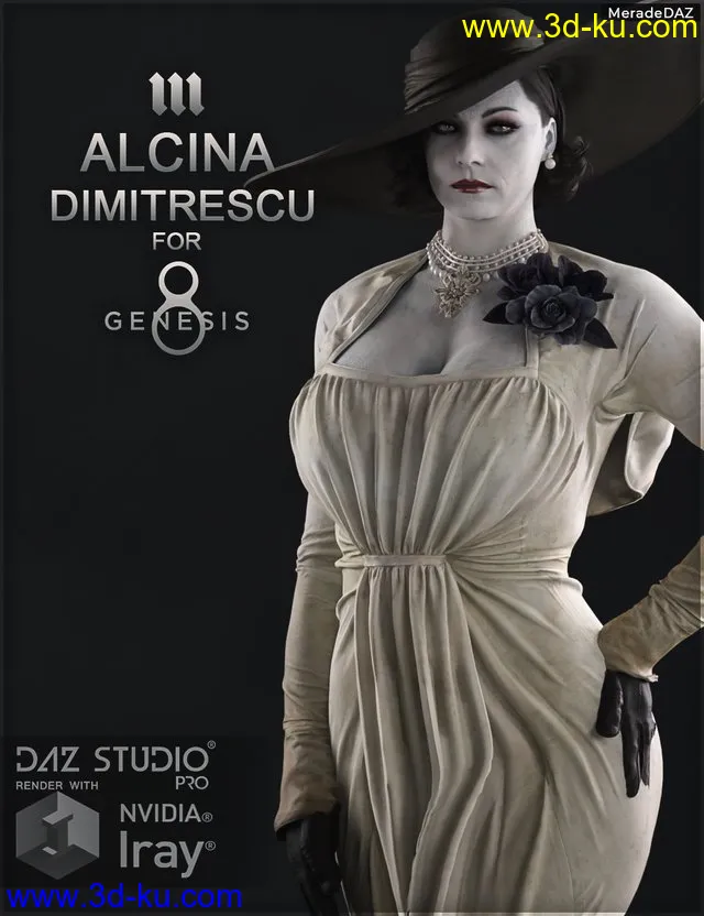 Alcina Dimitrescu for Genesis 8 and 8.1 Female模型的图片1