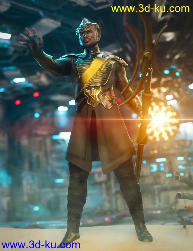 Alien Guard Outfit for Genesis 8 Male模型的图片1