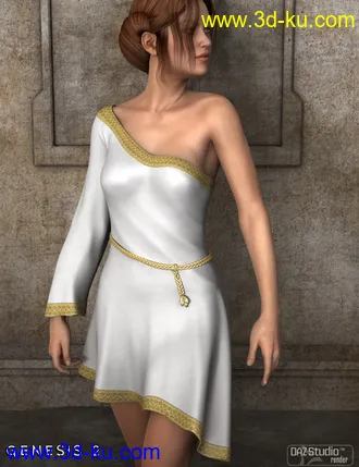 3D打印模型Alma Dress for Genesis 2 Female(s)的图片