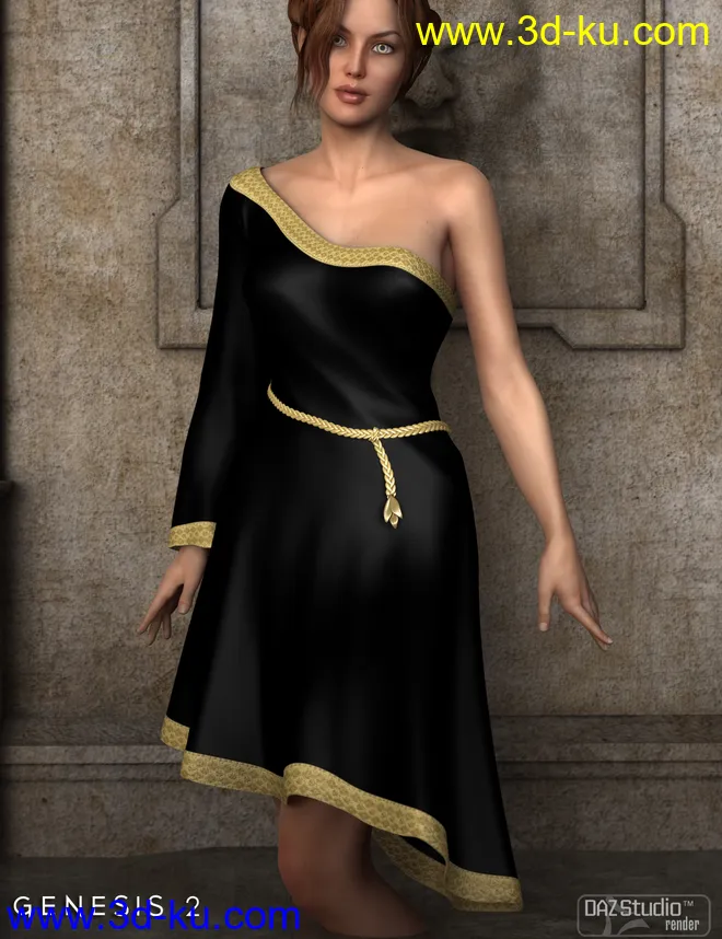 Alma Dress for Genesis 2 Female(s)模型的图片3