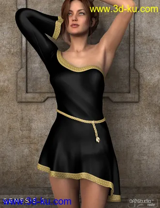 3D打印模型Alma Dress for Genesis 2 Female(s)的图片