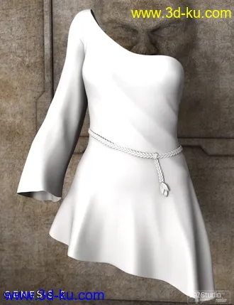 3D打印模型Alma Dress for Genesis 2 Female(s)的图片