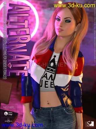 3D打印模型Alternate dForce Jennifer Style Clothing for Genesis 8 Females的图片
