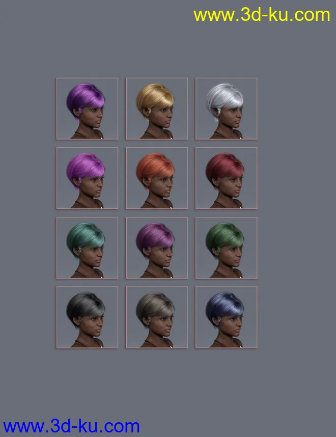 An Hair for Genesis 8 Females模型的图片5